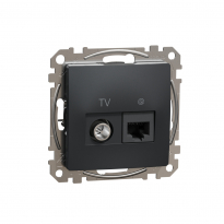 GNIAZDO KOMPUTEROWO-ANTENOWE TV+RJ45 KAT.6 UTP CZARNY ANTRACYT SEDNA DESIGN - SCHNEIDER ELECTRIC - SDD114469T