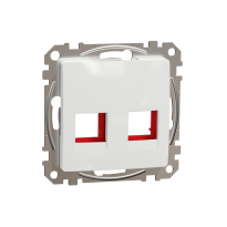 Sedna Design, Płytka centralna 2xRJ45 do wkładów 5e-6 UTP KRONE, białe - SCHNEIDER ELECTRIC - SDD111441C