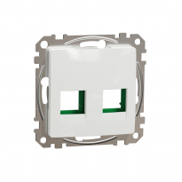 Sedna Design, Płytka centralna 2xRJ45 do wkładów 5e-6 UTP Systimax, białe - SCHNEIDER ELECTRIC - SDD111443C