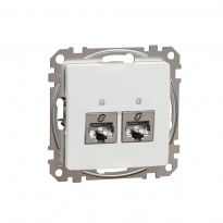 Sedna Design, Gniazdo komputerowe 2xRJ45 kat.5e STP, białe - SCHNEIDER ELECTRIC - SDD111452S