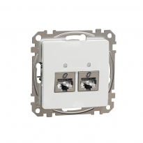 Sedna Design, Gniazdo komputerowe 2xRJ45 kat.6 STP, białe - SCHNEIDER ELECTRIC - SDD111462S