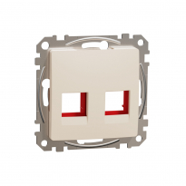Sedna Design, Płytka centralna 2xRJ45 do wkładów 5e-6 UTP KRONE, beżowy - SCHNEIDER ELECTRIC - SDD112441C