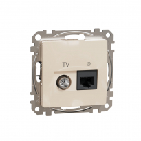 Sedna Design, Gniazdo komputerowe-TV (kat.6 UTP), beżowy - SCHNEIDER ELECTRIC - SDD112469T