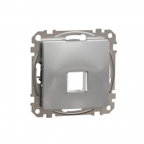 Sedna Design, Płytka centralna do wkładów Keystone (HDMI, VGA, RJ45, RJ11), srebrne aluminium - SCHNEIDER ELECTRIC - SDD113421