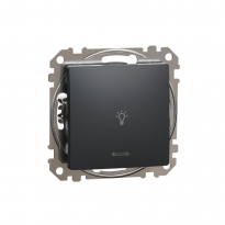 Sedna Design, Przycisk "światło" z podświetleniem, czarny antracyt - SCHNEIDER ELECTRIC - SDD114132L