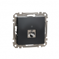 Sedna Design, Gniazdo komputerowe RJ45 kat.6 STP, czarny antracyt - SCHNEIDER ELECTRIC - SDD114461S