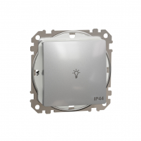 Sedna Design, Przycisk "światło" IP44, srebrne aluminium - SCHNEIDER ELECTRIC - SDD213132