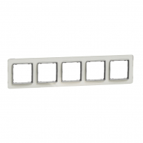 Sedna Elements, Ramka 5-krotna, szkło białe - SCHNEIDER ELECTRIC - SDD360805