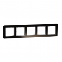 Sedna Elements, Ramka 5-krotna, szkło czarne - SCHNEIDER ELECTRIC - SDD361805