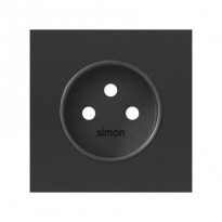 Panel 1-krotny: 1 gniazdo zasilające; czarny mat - KONTAKT SIMON - 10020120-238
