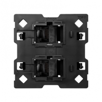 Adapter na 2 złącza RJ45, kompatybilny z formatem Keystone i Systimax (mechanizm, bez ramki montażowej) - KONTAKT SIMON - 10000002-039