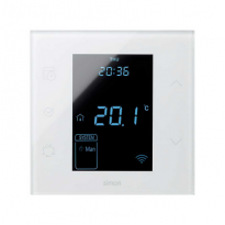 Termostat iO z czujnikiem zewnętrzym (sondą) 10A, 127-230V, zaciski śrubowe. !Wersja kompletna - monoblock do puszki 1-krotnej.; biały - KONTAKT SIMON - 10000811-130
