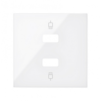 Pokrywa do gniazda USB podwójnego; biały - KONTAKT SIMON - 10001090-130