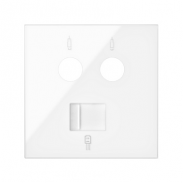 Pokrywa gniazda antenowego R/TV-SAT + komputerowe RJ45 kat.6 ; biały - KONTAKT SIMON - 10000072-130