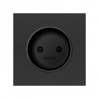 Pokrywa do gniazda bez uziemienia; czarny mat - KONTAKT SIMON - 10000040-238