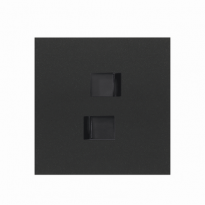 Panel 1-krotny: 2 gniazda RJ45; czarny mat - KONTAKT SIMON - 10020111-238
