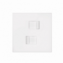 Panel 1-krotny: 2 gniazda RJ45; biały mat - KONTAKT SIMON - 10020111-230