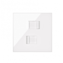 Panel 1-krotny: 2 gniazda RJ45; biały - KONTAKT SIMON - 10020111-130