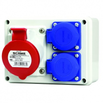 ROZDZIELNIA BUDOWLANA 1x16A/5, 2x230V BEZ OKIENKA E-BOX  - SCAME - 686.122