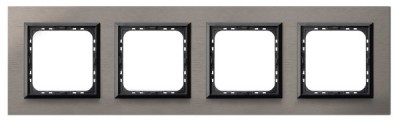 RAMKA POCZWÓRNA ALUMINIUM 4MM SZCZOTKOWANA SATYNA SONATA - OSPEL - R-4RAC/63/25