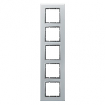RAMKA PIĘCIOKROTNA SZKLANA ALUMINIUM B.7 - HAGER - 10156414