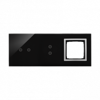PANEL DOTYKOWY S54 TOUCH, 3 MODUŁY, 2 POLA DOTYKOWE POZIOME + 2 POLA DOTYKOWE PIONOWE + 1 OTWÓR NA OSPRZĘT S54, KSIĘŻYCOWA LAWA - KONTAKT SIMON - DSTR3230/74