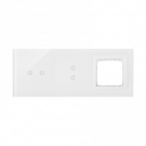 PANEL DOTYKOWY S54 TOUCH, 3 MODUŁY, 2 POLA DOTYKOWE POZIOME + 2 POLA DOTYKOWE PIONOWE + 1 OTWÓR NA OSPRZĘT S54, BIAŁA PERŁA - KONTAKT SIMON - DSTR3230/70