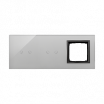 PANEL DOTYKOWY S54 TOUCH, 3 MODUŁY, 2 POLA DOTYKOWE POZIOME + 2 POLA DOTYKOWE POZIOME + 1 OTWÓR NA OSPRZĘT S54, BURZOWA CHMURA - KONTAKT SIMON - DSTR3220/72