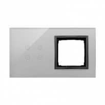 PANEL DOTYKOWY S54 TOUCH, 2 MODUŁY, 4 POLA DOTYKOWE + 1 OTWÓR NA OSPRZĘT S54, BURZOWA CHMURA - KONTAKT SIMON - DSTR240/72