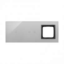 PANEL DOTYKOWY S54 TOUCH, 3 MODUŁY, 1 POLE DOTYKOWE + 2 POLA DOTYKOWE POZIOME + 1 OTWÓR NA OSPRZĘT S54, BURZOWA CHMURA - KONTAKT SIMON - DSTR3120/72