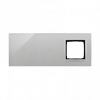 PANEL DOTYKOWY S54 TOUCH, 3 MODUŁY, 1 POLE DOTYKOWE + 1 POLE DOTYKOWE, + 1 OTWÓR NA OSPRZĘT S54, SREBRNA MGŁA - KONTAKT SIMON - DSTR3110/71