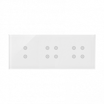 PANEL DOTYKOWY S54 TOUCH, 3 MODUŁY, 2 POLA DOTYKOWE PIONOWE + 4 POLA DOTYKOWE +  4 POLA DOTYKOWE, BIAŁA PERŁA - KONTAKT SIMON - DSTR3344/70