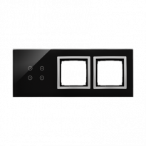 PANEL DOTYKOWY S54 TOUCH, 3 MODUŁY, 4 POLA DOTYKOWE + 2 OTWORY NA OSPRZĘTY S54, KSIĘŻYCOWA LAWA - KONTAKT SIMON - DSTR3400/74
