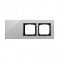 PANEL DOTYKOWY S54 TOUCH, 3 MODUŁY, 4 POLA DOTYKOWE + 2 OTWORY NA OSPRZĘTY S54, BURZOWA CHMURA - KONTAKT SIMON - DSTR3400/72