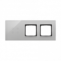 PANEL DOTYKOWY S54 TOUCH, 3 MODUŁY, 4 POLA DOTYKOWE + 2 OTWORY NA OSPRZĘTY S54, SREBRNA MGŁA - KONTAKT SIMON - DSTR3400/71