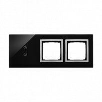 PANEL DOTYKOWY S54 TOUCH, 3 MODUŁY, 2 POLA DOTYKOWE PIONOWE + 2 OTWORY NA OSPRZĘTY S54, KSIĘŻYCOWA LAWA - KONTAKT SIMON - DSTR3300/74