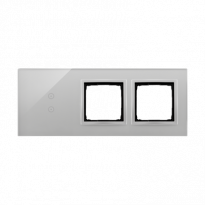 PANEL DOTYKOWY S54 TOUCH, 3 MODUŁY, 2 POLA DOTYKOWE PIONOWE + 2 OTWORY NA OSPRZĘTY S54, SREBRNA MGŁA - KONTAKT SIMON - DSTR3300/71