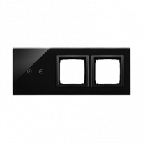 PANEL DOTYKOWY S54 TOUCH, 3 MODUŁY, 2 POLA DOTYKOWE POZIOME + 2 OTWORY NA OSPRZĘTY S54, WULKANICZNA LAWA - KONTAKT SIMON - DSTR3200/75