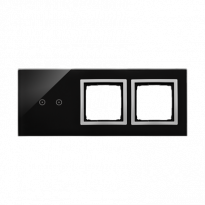 PANEL DOTYKOWY S54 TOUCH, 3 MODUŁY, 2 POLA DOTYKOWE POZIOME + 2 OTWORY NA OSPRZĘTY S54, KSIĘŻYCOWA LAWA - KONTAKT SIMON - DSTR3200/74