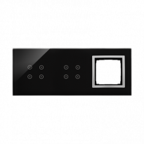 PANEL DOTYKOWY S54 TOUCH, 3 MODUŁY, 4 POLA DOTYKOWE + 4 POLA DOTYKOWE + 1 OTWÓR NA OSPRZĘT S54, KSIĘŻYCOWA LAWA - KONTAKT SIMON - DSTR3440/74