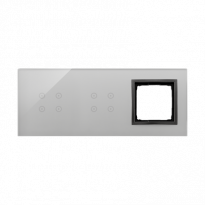 PANEL DOTYKOWY S54 TOUCH, 3 MODUŁY, 4 POLA DOTYKOWE + 4 POLA DOTYKOWE + 1 OTWÓR NA OSPRZĘT S54, BURZOWA CHMURA - KONTAKT SIMON - DSTR3440/72