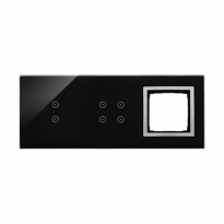 PANEL DOTYKOWY S54 TOUCH, 3 MODUŁY, 2 POLA DOTYKOWE PIONOWE + 4 POLA DOTYKOWE + 1 OTWÓR NA OSPRZĘT S54, KSIĘŻYCOWA LAWA - KONTAKT SIMON - DSTR3340/74