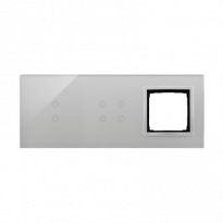 PANEL DOTYKOWY S54 TOUCH, 3 MODUŁY, 2 POLA DOTYKOWE PIONOWE + 4 POLA DOTYKOWE + 1 OTWÓR NA OSPRZĘT S54, SREBRNA MGŁA - KONTAKT SIMON - DSTR3340/71
