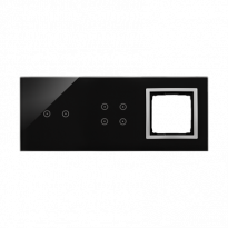 PANEL DOTYKOWY S54 TOUCH, 3 MODUŁY, 2 POLA DOTYKOWE POZIOME + 4 POLA DOTYKOWE + 1 OTWÓR NA OSPRZĘT S54, KSIĘŻYCOWA LAWA - KONTAKT SIMON - DSTR3240/74