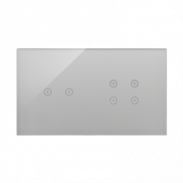 PANEL DOTYKOWY S54 TOUCH, 2 MODUŁY, 2 POLA DOTYKOWE POZIOME + 4 POLA DOTYKOWE, SREBRNA MGŁA - KONTAKT SIMON - DSTR224/71