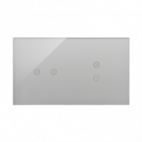 PANEL DOTYKOWY S54 TOUCH, 2 MODUŁY, 2 POLA DOTYKOWE POZIOME + 2 POLA DOTYKOWE PIONOWE, SREBRNA MGŁA - KONTAKT SIMON - DSTR223/71