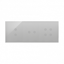 PANEL DOTYKOWY S54 TOUCH, 3 MODUŁY, 2 POLA DOTYKOWE PIONOWE + 2 POLA DOTYKOWE POZIOME + 4 POLA DOTYKOWE SREBRNA MGŁA - KONTAKT SIMON - DSTR3324/71