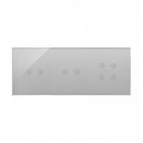PANEL DOTYKOWY S54 TOUCH, 3 MODUŁY, 2 POLA DOTYKOWE POZIOME + 2 POLA DOTYKOWE POZIOME + 4 POLA DOTYKOWE SREBRNA MGŁA - KONTAKT SIMON - DSTR3224/71