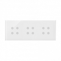 PANEL DOTYKOWY S54 TOUCH, 3 MODUŁY, 4 POLA DOTYKOWE + 4 POLA DOTYKOWE + 4 POLA DOTYKOWE BIAŁA PERŁA - KONTAKT SIMON - DSTR3444/70