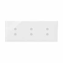 PANEL DOTYKOWY S54 TOUCH, 3 MODUŁY, 2 POLA DOTYKOWE PIONOWE + 2 POLA DOTYKOWE PIONOWE + 2 POLA DOTYKOWE PIONOWE, BIAŁA PERŁA - KONTAKT SIMON - DSTR3333/70